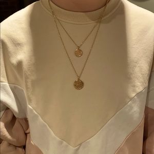 Amber Sceats double coin necklace